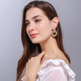 Claudette Gold Metal Drop Earrings