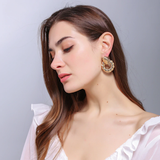 Claudette Gold Metal Drop Earrings