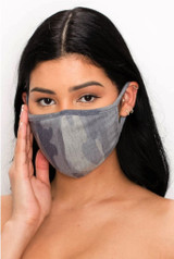 Camouflage Facemask with Filter Pocket and Filter