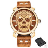 Luxury Quartz "Colored Skull" Mens Watch