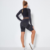 Seamless High Waist Cycling Short and Top Set