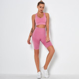 Seamless High Waist Cycling Short and Top Set