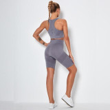 Seamless High Waist Cycling Short and Top Set