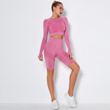 Seamless High Waist Cycling Short and Top Set