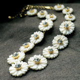 60s Acrylic Flowers Statement Necklace