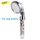VIP Link 3 Function Adjustable Jetting Shower Head Bathroom High Pressure Water Handheld Saving Filter SPA Shower Heads With Box