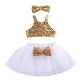 Gold And Sparkly Baby Outfit