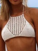 Sexy Knit Halter Swimwear Beach Bikini Tops