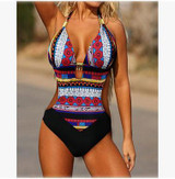Bohemian Floral Beach Sexy One piece Swimsuit Bikini