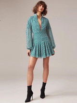 Floral V Neck Bohemia Mini Dress