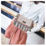 2018 Tassel Mini Chain Canvas Shoulder Crossbody Bag