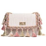 2018 Tassel Mini Chain Canvas Shoulder Crossbody Bag