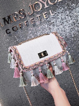 2018 Tassel Mini Chain Canvas Shoulder Crossbody Bag