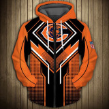 Chicago Bears Square Lattice Zipper Hoodie