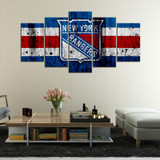 New York Rangers Rough Look Canvas