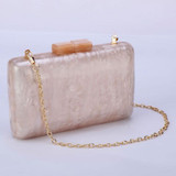 Pinkish Marble Acrylic Box Bag