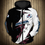 Colorado Avalanche Graffiti Casual Zipper Hoodie