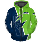 Seattle Seahawks Casual Zipper Hoodie Seattle Seahawks Casual Zipper Hoodie