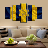 Michigan Wolverines Football Fabric Look Canvas