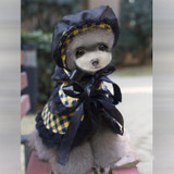 2015 New Summer Dog Clothes Princess Plaid Cape Quality Pet Dog Sophie Princess Costume Set Vintage Small Dogs Cute Dog Clothes