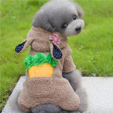 Rabbit Dog Clothes Winter Warm Dog Jumpsuit Polar