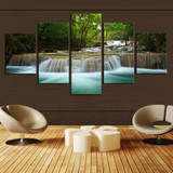 5 Panel Waterfall Painting Canvas Wall Art Picture Home Decoration Living Room Canvas Print Painting--Large Canvas Art Unframed