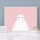 Hero Pink Baymax Pop Movie Anime A4 Large Art Prints Poster Cartoon Wall Pictures Canvas Painting No Framed Kids Room Home Decor