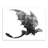 Original Watercolor Train Dragon Pop Movie A4 Art Print Poster Cartoon Wall Picture Canvas Painting No Frame Kids Room Home Deco