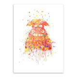 Original Watercolor Totoro Modern Japanese Anime Movie A4 Art Print Poster Abstract Wall Picture Canvas Painting Kids Room Decor