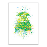 Original Watercolor Totoro Modern Japanese Anime Movie A4 Art Print Poster Abstract Wall Picture Canvas Painting Kids Room Decor