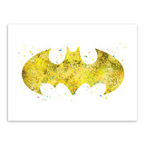 Original Watercolor Batman Logo Movie Anime Art Print Poster Abstract Wall Picture Canvas Painting No Frame Kids Room Home Decor