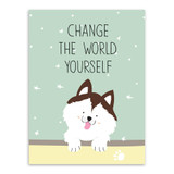 Modern Kawaii Animals Pet Cat Lion Quotes Canvas A4 Art Print Poster Nursery Wall Picture Kids Baby Room Decor Painting No Frame