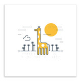 Nordic Cartoon Animals Giraffe Lion Art Prints Poster Kawaii Nursery Wall Picture Canvas Painting No Frame Kids Room Home Decor