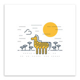 Nordic Cartoon Animals Giraffe Lion Art Prints Poster Kawaii Nursery Wall Picture Canvas Painting No Frame Kids Room Home Decor