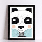 Nordic home decor bear wall painting wall poster wall art Canvas Art Print Wall Pictures Home Decoration  Frame not include v40