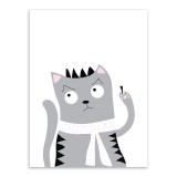 Triptych Black White Kawaii Animals Panda Cat A4 Art Prints Poster Nursery Wall Picture Canvas Painting Kids Room Decor No Frame Triptych Black White Kawaii Animals Panda Cat A4 Art Prints Poster Nursery Wall Picture Canvas Painting Kids Room Decor No Frame