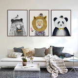 Nordic Kawaii Animals Lion Bear Panda A4 A3 Art Prints Poster Nursery Wall Picture Canvas Painting Kids Room Home Decor No Frame Nordic Kawaii Animals Lion Bear Panda A4 A3 Art Prints Poster Nursery Wall Picture Canvas Painting Kids Room Home Decor No Frame