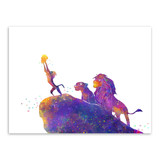 Watercolor Cartoon Pop Movie Animals Lion King Canvas A4 Art Print Poster Wall Pictures Kids Baby Room Deocr Painting No Frame