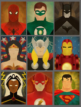 9 Movie Superheros Canvas Painting Modern Home Wall Decor Canvas Art Wall Pictures For Child Bedroom HD Print  Unframed