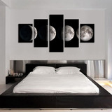 5 Piece(No Frame)Moon Modern Home Wall Decor Canvas Picture Art HD Print Painting On Canvas for Living Room