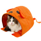 Cartoon Shape Cat Bed with Sound Pet Bed For Small and Medium Size Animals For Travel Very Cute Collapsible Easy Storage