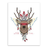 Indian Animals Head Hippie Fashion Deer Horse Zebra A4 Large Art Print Poster Wall Pictures Canvas Painting No Framed Home Decor