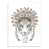 Indian Animals Head Hippie Fashion Deer Horse Zebra A4 Large Art Print Poster Wall Pictures Canvas Painting No Framed Home Decor