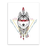 Indian Animals Head Hippie Fashion Deer Horse Zebra A4 Large Art Print Poster Wall Pictures Canvas Painting No Framed Home Decor