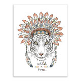 Indian Animals Head Hippie Fashion Deer Horse Zebra A4 Large Art Print Poster Wall Pictures Canvas Painting No Framed Home Decor