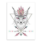 Indian Animals Head Hippie Fashion Deer Horse Zebra A4 Large Art Print Poster Wall Pictures Canvas Painting No Framed Home Decor