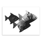 Nordic Vintage Black White Deer Head Animals Silhouette A4 Big Art Print Poster Wall Picture Canvas Painting No Framed Home Deco
