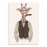 Fashion Animals Giraffe Zebra Horse A4 Vintage Art Prints Poster Hippie Wall Picture Canvas Painting No Framed Office Home Decor
