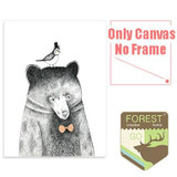Modern Nordic Kawaii Bear Hippo Bird Animal A4 Art Prints Poster Cartoon Wall Pictures Canvas Painting No Framed Kids Room Decor