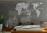 World Map Wall Decal Home Decor World Map Wall Sticker Wall Decor